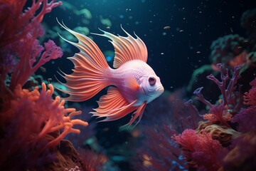 fish in aquarium, Generative AI