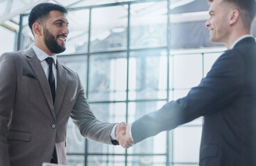 closeup of handshake of business partners