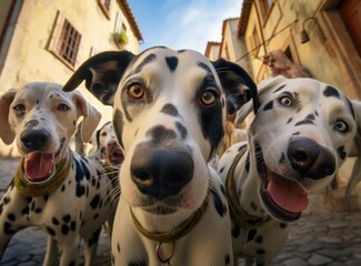 A group of Dalmatians