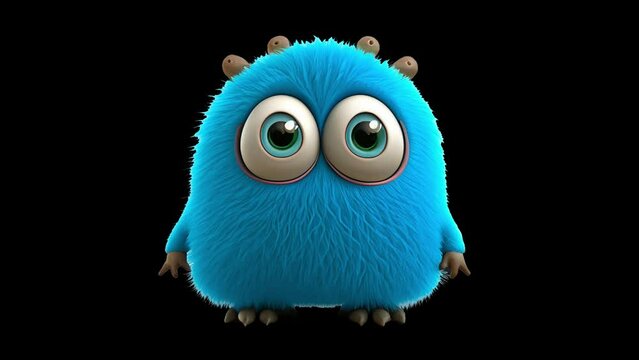 Whimsical FurBuddy Chibi Monster - generative ai , &uuml;retken yapay zeka,
