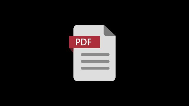 PDF file icon flat style document or presentation icon, template for web site icon animation. k1_1258