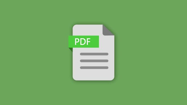 PDF file icon flat style document or presentation icon, template for web site icon animation. k1_1264