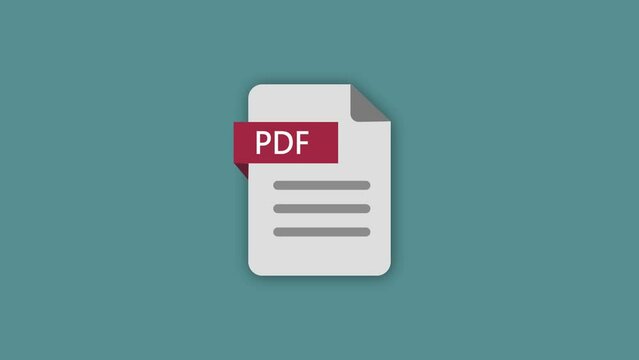 PDF file icon flat style document or presentation icon, template for web site icon animation. k1_1266