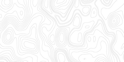 Ocean topographic line map with curvy wave isolines vector illustration. Abstract topographic contours map background, Vector contour topographic map. Cartography texture abstract banner use..