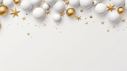 Weihnachtlicher Hintergrund / Wallpaper mit Christbaumkugeln und Sternen