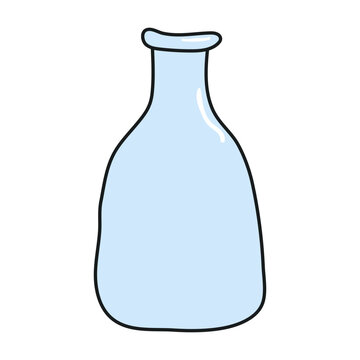 recommend clip art: Empty bottle for poison, magic potion hand drawn Halloween illustration. Cartoon style flat design, isolated vector. Print element, glassware, alchemy, chemistry, laboratory, pharmacy