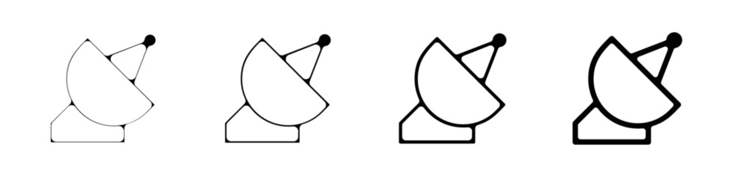 Pictogramme icones logo trace satellite