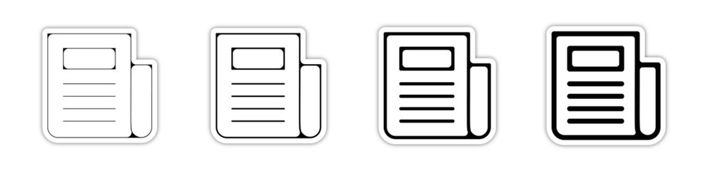 Pictogramme icones logo trace papier