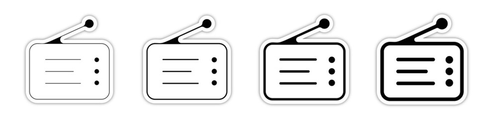 Picto pictogramme icones symbole radio