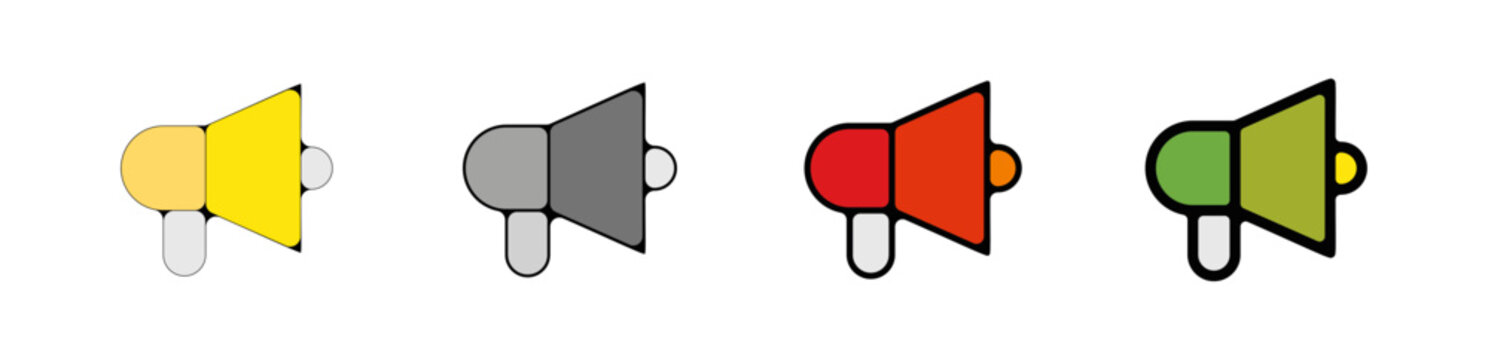 Pictogramme icones logo trace porte voie m&eacute;gaphone haut parleur