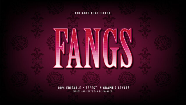 Editable text effect gothic style, mystic, dark, vampiric, text
