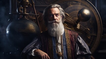 Portrait of astronomer Galileo Galilei.generative ai
 - obrazy, fototapety, plakaty