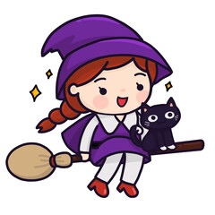witch and black cat