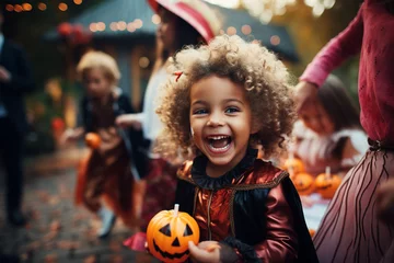 Fotobehang Halloween Celebrations: Kids in Costume © Cyprien Fonseca