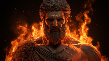 Vulcan - The roman god of fire and smithing.generative ai