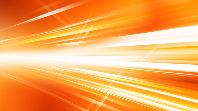 Abstract banner design template featuring dynamic orange lines.