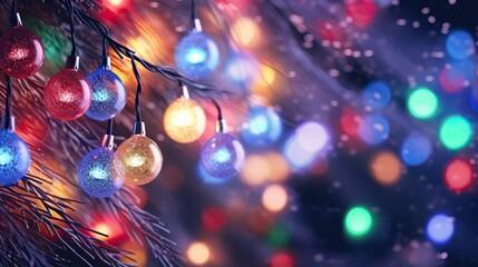 Background blurred photo of Christmas light