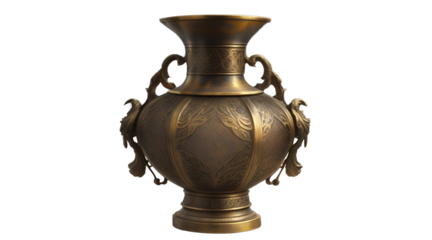 antique vase isolated on white transparent Background PNG