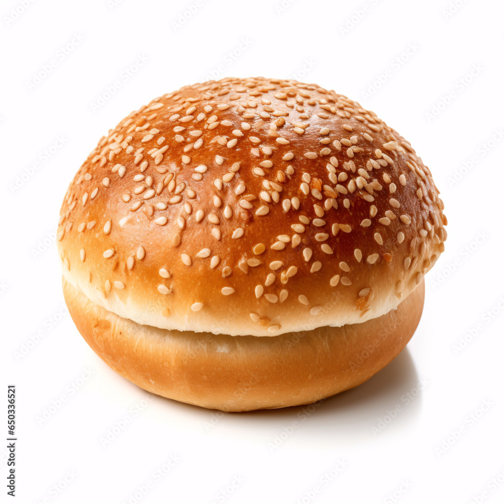 Canvas Prints hamburger bun bread  isolated on white background