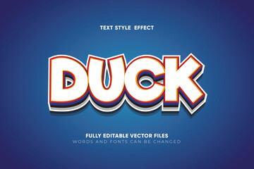 Duck editable vector text effect style