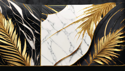 Black and gold marble texture, Marbled Distorted Textured Background
