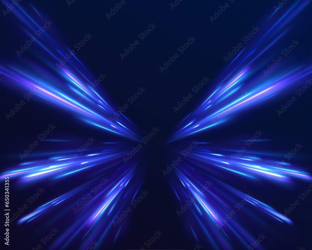 Aufkleber neon stripes in the form of drill, turns and swirl. illustration of high speed concept. image of spe