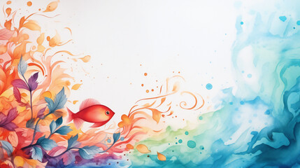 Realistic watercolor background