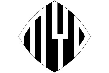 MYD, MY, YD, logo. Abstract initial monogram letter alphabet logo design - obrazy, fototapety, plakaty