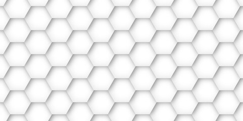 Abstract Hexagon Geometric Surface. Modern White and Grey Hexagonal Background. Luxury White Pattern. Vector Illustration.