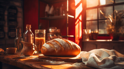 Obraz premium Morning Light and Fresh Bread