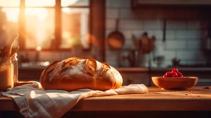Fototapeten Morning Light and Fresh Bread © EwaStudio