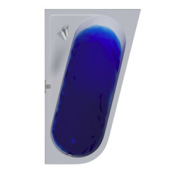 bathtub isolated on a transparent background, 3D illustration, and a CG render