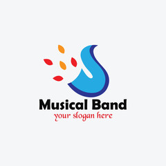 musical band logo design vector