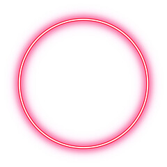 red neon glowing circle