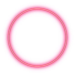 red neon glowing circle