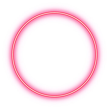 red neon glowing circle