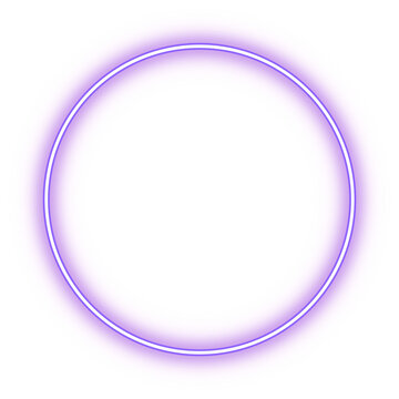 purple neon glowing circle
