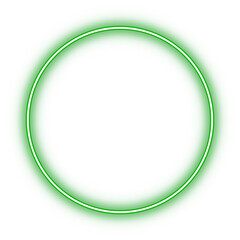 green neon glowing circle