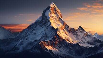 Sunrise at Mountain Peak Welcoming a New Day