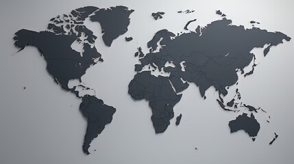  a map of the world is shown in black and white.  generative ai