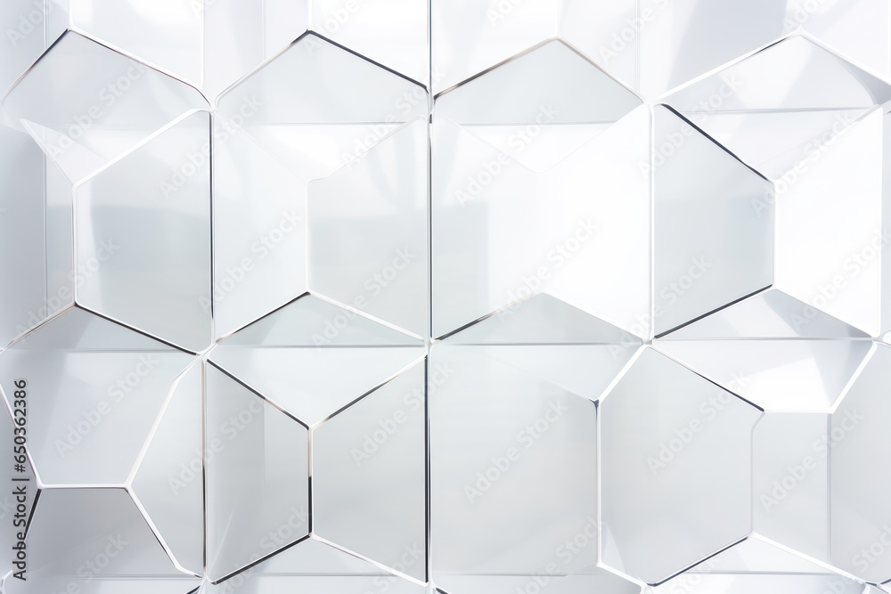 Aufkleber a detailed view of a white wall adorned with intricate geometric designs. perfect for adding a moder