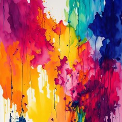 Abstract painted rainbow watercolor background