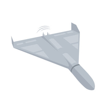 Shahed 136 drone vector infographic. russian UAV geranium-2 isolated white