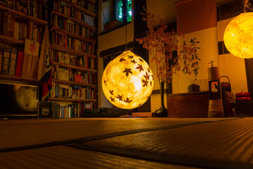 typical Japanese ryokan room full of quiet - 650367337