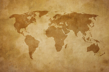 Old map of the world in grunge style. Perfect vintage background.