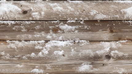 Endless rustic wood texture with a hint of snow dusting