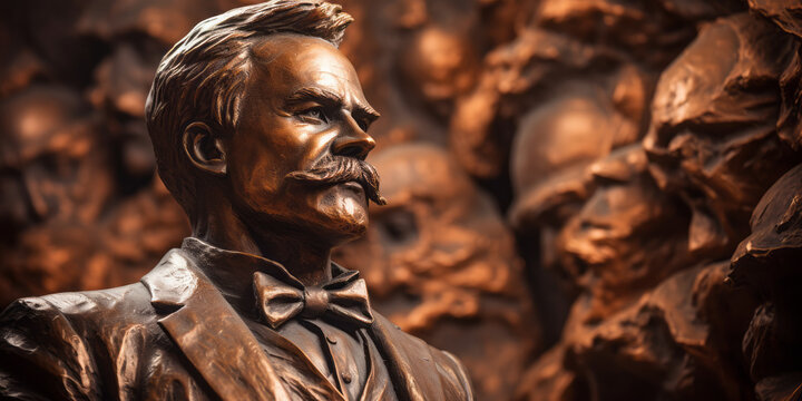 Statue of Friedrich Wilhelm Nietzsche, German philosopher, prose poet, cultural critic, philologist, and composer.