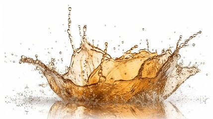 Apple juice splash for advertising AI generative