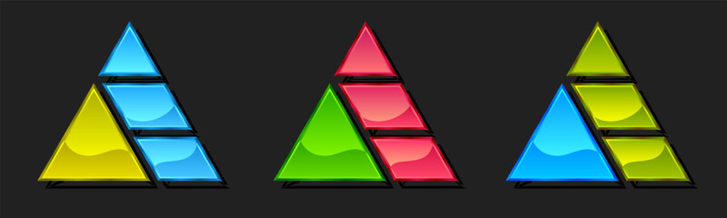 Triangular abstract logo, Logo Business Design template Stylized business logo idea, Vector illustration