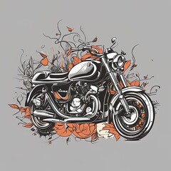 vintage motorcycle on color background vintage motorcycle on color background motorcycle motorcycle on the isolated color print art